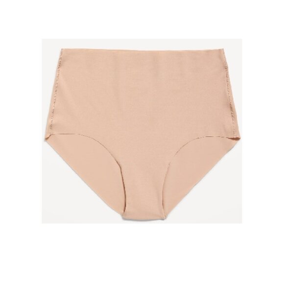 Lot of 4 No-show high waist brief underwear (2 barely pink, 2x coco) - Picture 2 of 4